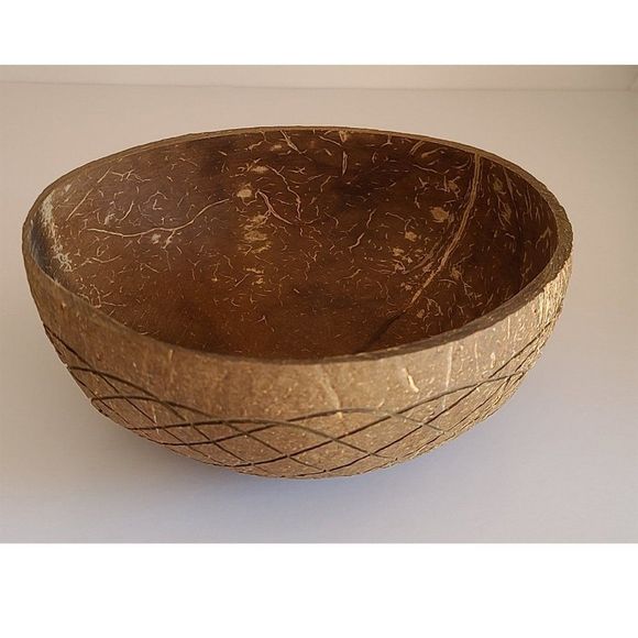 Coconut bowl With Rope Stand, natural handmade, eco friendly, vegan bowl, salad - Picture 2 of 6